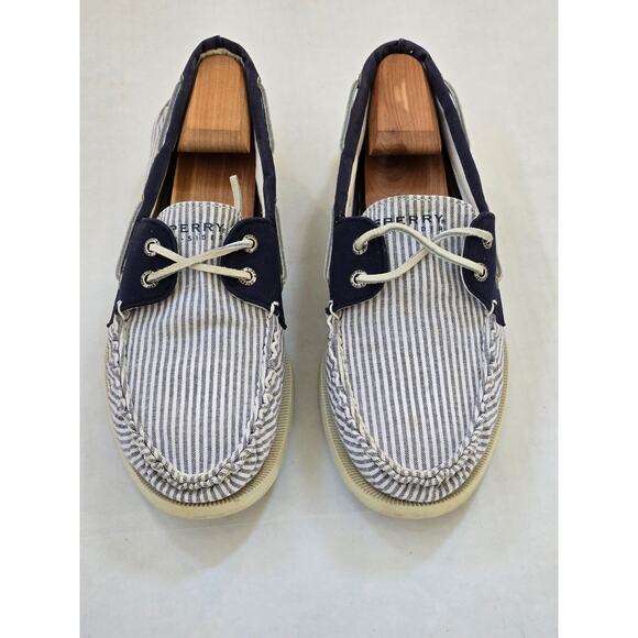 Sperry Top Sider Size US 10.5M Blue stripes - Picture 2 of 5